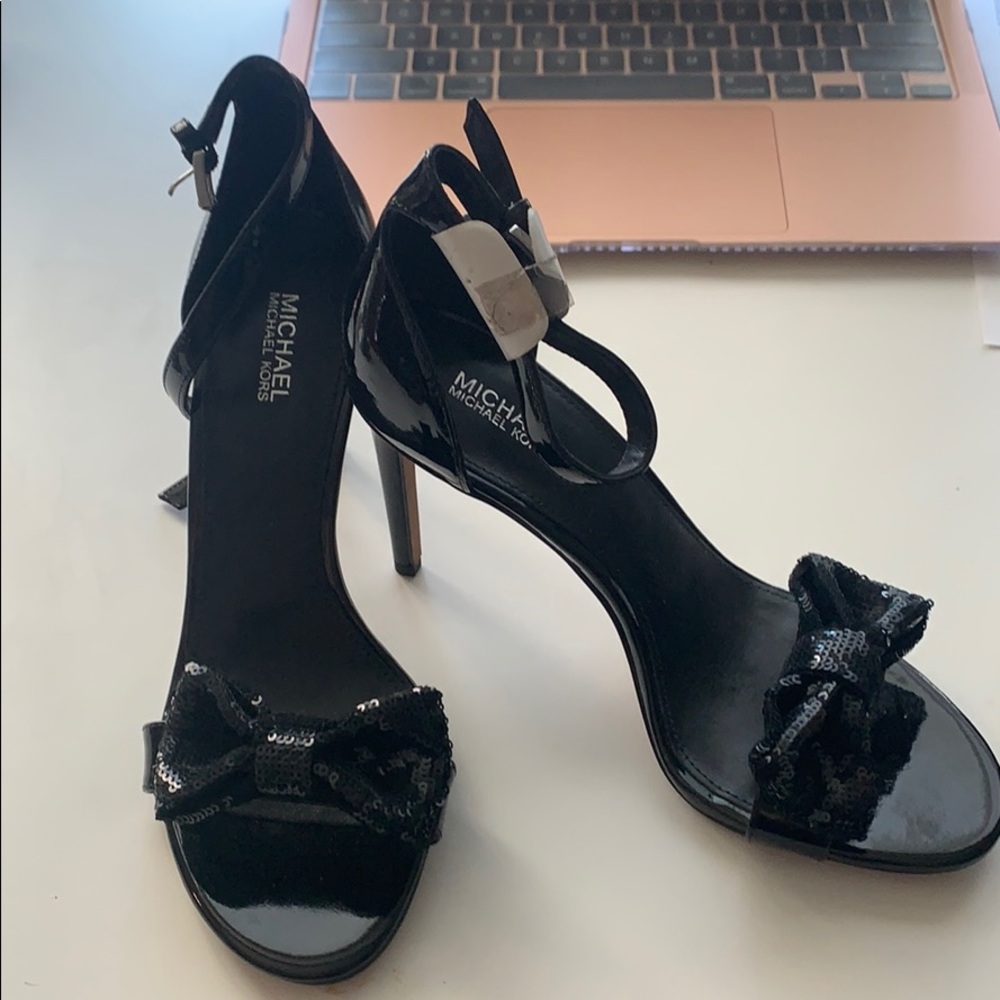 Michael Kors Sequin Bow Heels